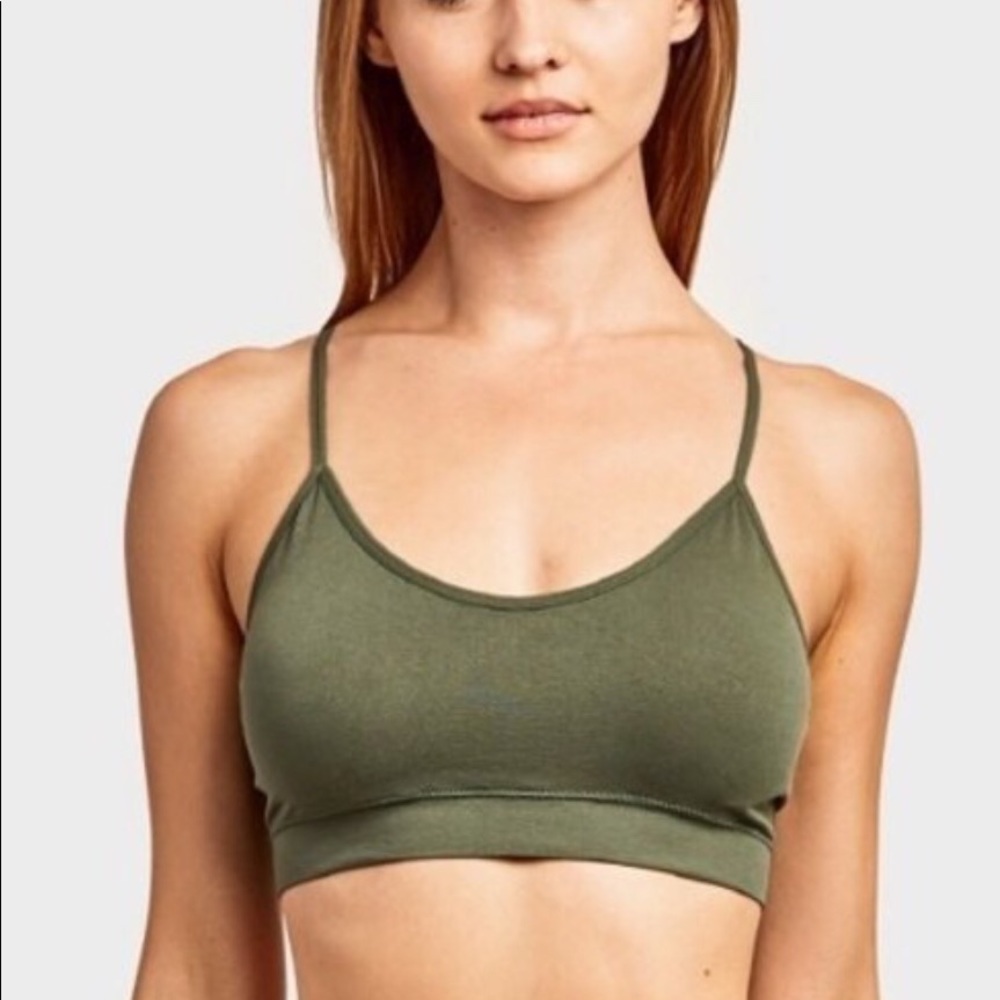 Cute Strappy Sports Bra (Light Gray) - Picture 4 of 5